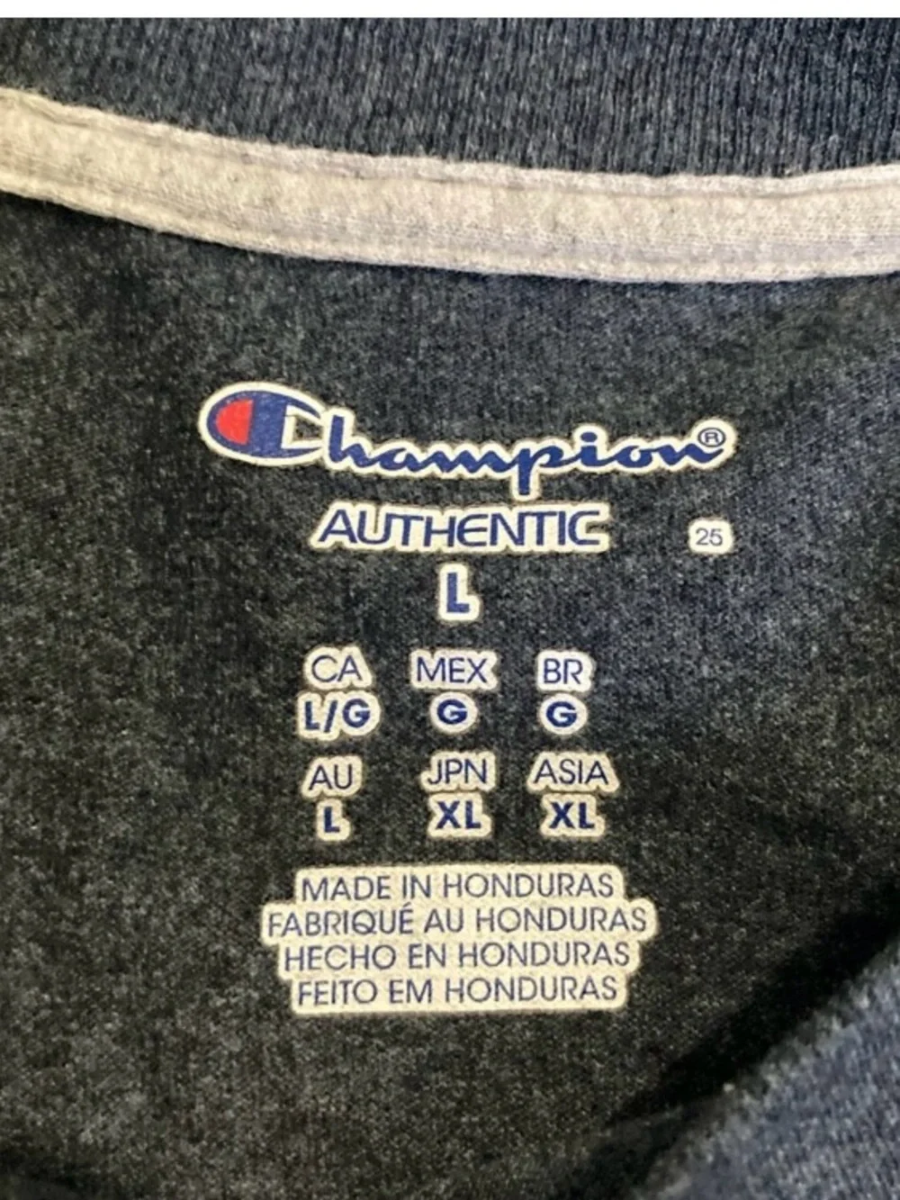 Champion Charcoal Short Sleeve Crewneck Tee Men’s Size L - Picture 5 of 9